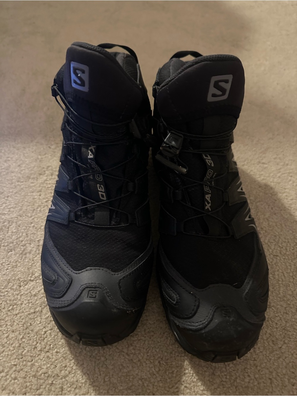 Salomon Men's Black XA Pro 3D Mid-Top Trail Boots. Size 12. Never worn.